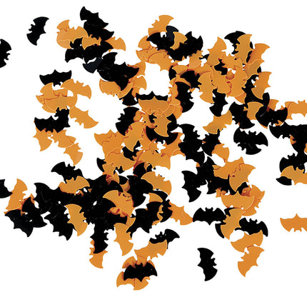 Schwarz Orange Halloween Tisch Konfetti Fledermäuse