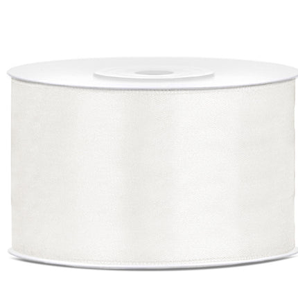 Satinband Weiß Pastell 38mm 25m