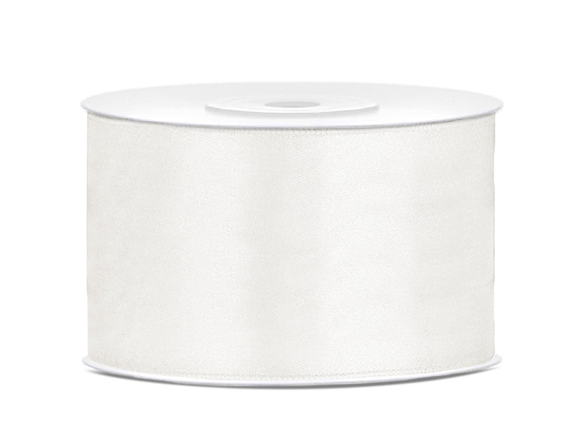 Satinband Weiß Pastell 38mm 25m