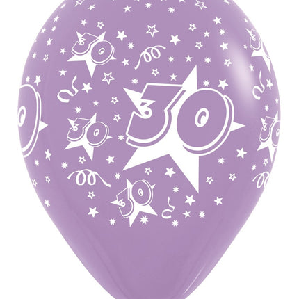 Ballons Nummer 30 Mix 30cm 25Stk