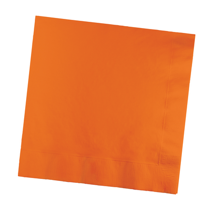 Orangefarbene Servietten 3-lagig 41cm 25Stk
