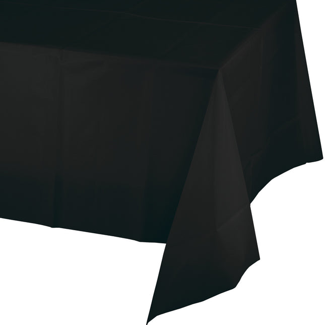 Schwarze Plastik Tischdecke 2.74m