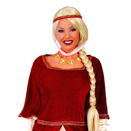 Blonde Perücke Zopf