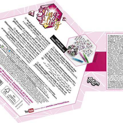 Bling Bling Tattoo, Nagel und Haar Set