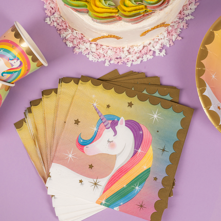 Einhorn Servietten 16cm 16Stück