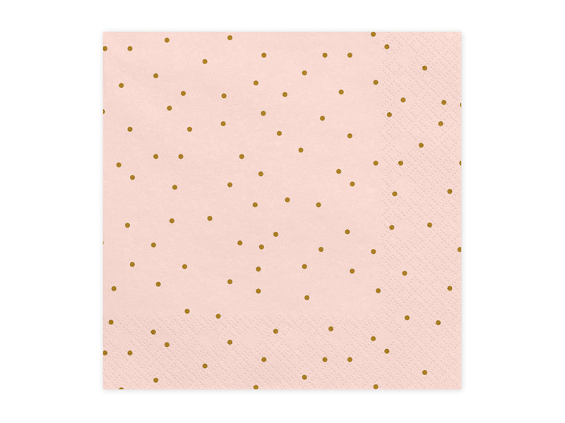 Servietten Dots Rosa 33cm 20Stück