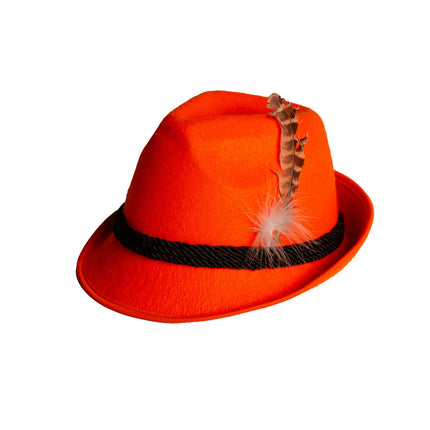 Orange Hut Tirol mit Feder