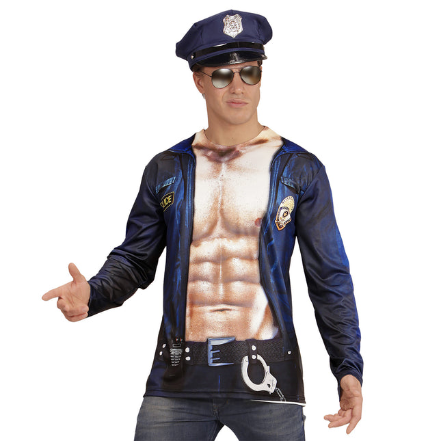 Polizeihemd Blau Männer