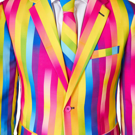 Regenbogen Streifen Anzug Männer <tc>OppoSuits</tc>
