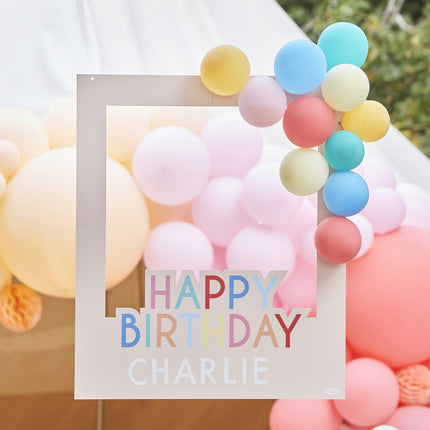 Happy Birthday Photobooth Rahmen Selbstgemachtes Set
