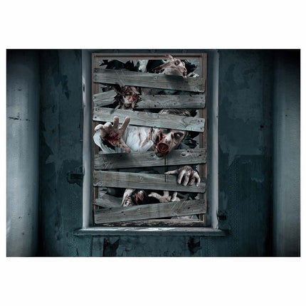 Halloween Fensterdekoration Zombies