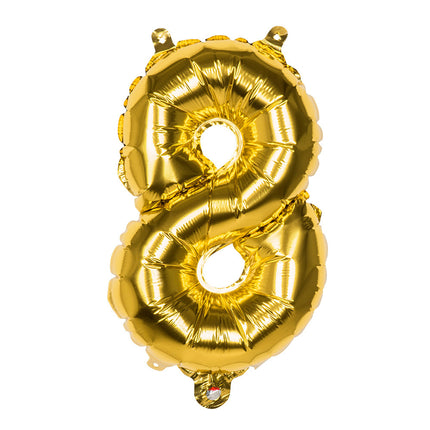 Goldene Figur Ballon 8 Jahre 36cm
