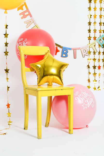 Ballons Happy Birthday Rosa Rot 80cm 3Stück