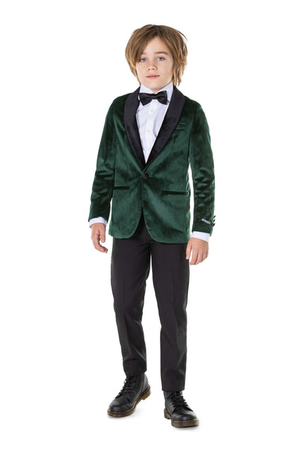Dunkelgrüner Samtblazer Boy <tc>OppoSuits</tc>
