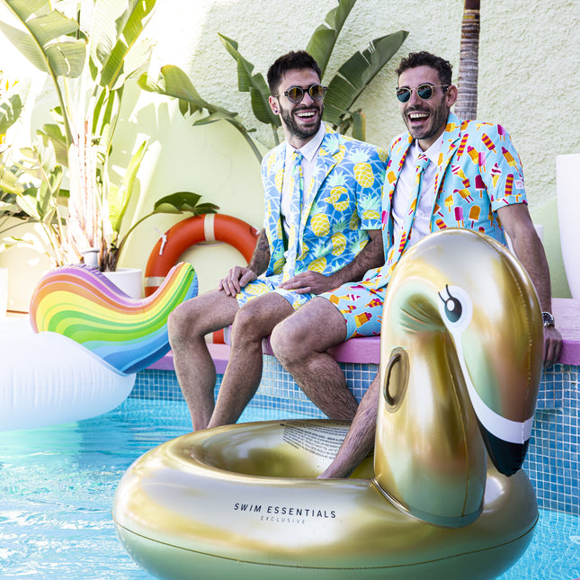 Schwimmkorb Schwan Gold 95cm