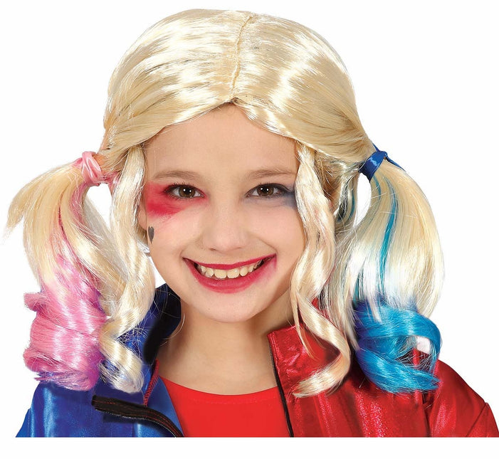 Blonde Perücke Harley Quinn Kind