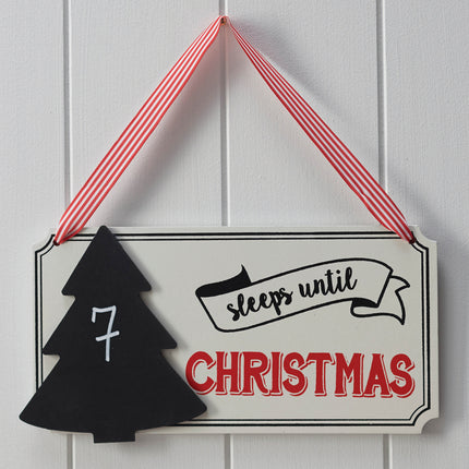 Hängeschild Schläft bis Weihnachten 21,5cm