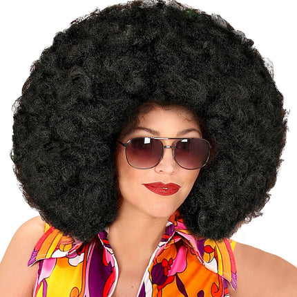 Schwarze Maxi Afro Perücke