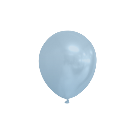 Hellblaue Ballons Metallic 13cm 100Stk.