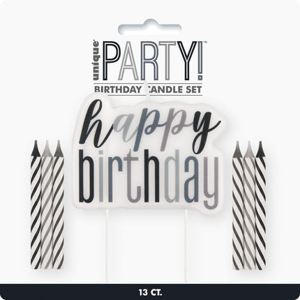 Happy Birthday Kerzen bunt 13 Stück