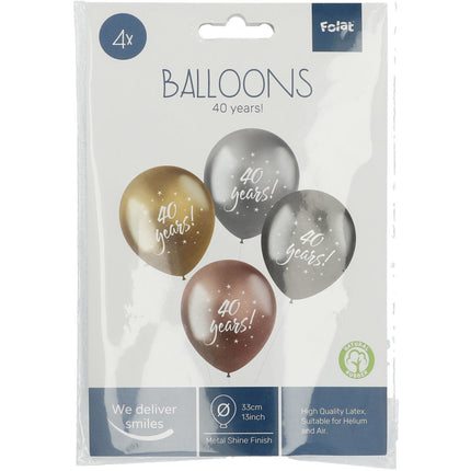 Ballons 40 Jahre 33cm 4Stück