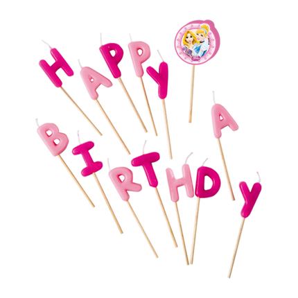 Prinzessinnen Kerzen Happy Birthday
