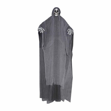 Graue Halloween Hängedekoration Skelett 3,2m