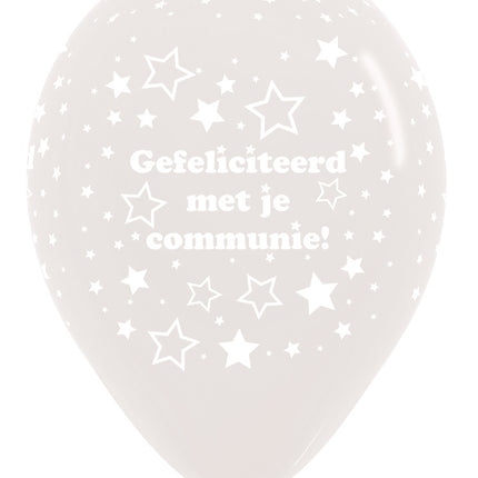 Ballons Kommunion Sterne Kristallklar 30cm 25Stk