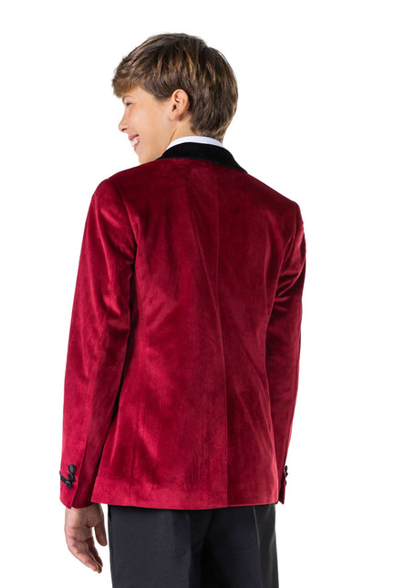 Bordeauxroter Samtblazer Junge Teen <tc>OppoSuits</tc>