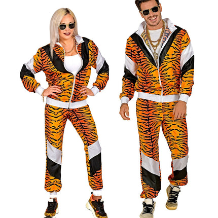 Neon 80S Trainingsanzug Faulty Tiger Print