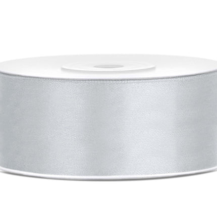 Satinband Silber 25mm 25m