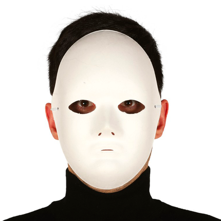 Weiße Maske aus Papiermaché
