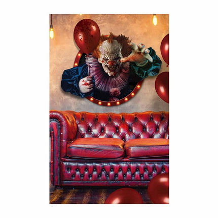 Halloween Wanddekoration Clown 80cm