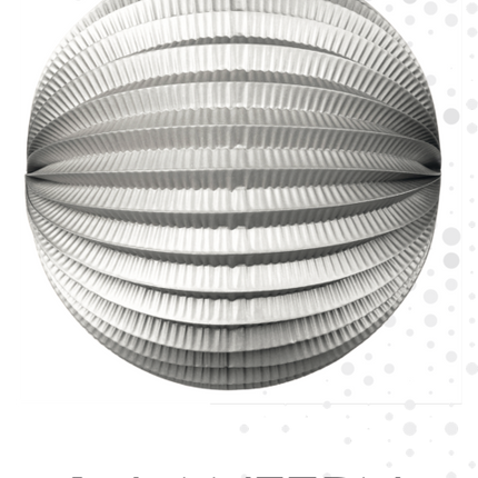 Silberner Lampion Metallic 25cm
