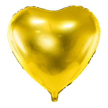 Helium Ballon Herz Gold Leer 45cm