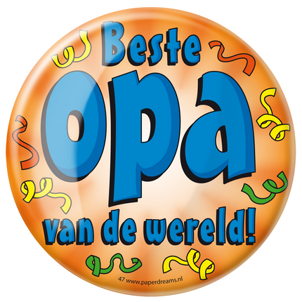 Button Bester Opa der Welt 10,2 cm