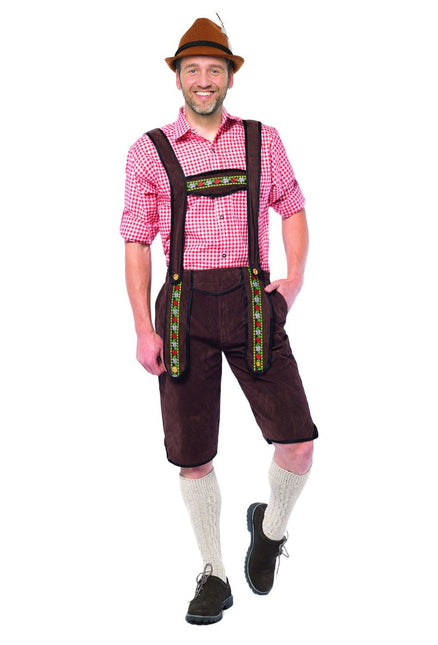 Lederhosen Lang Dunkelbraun