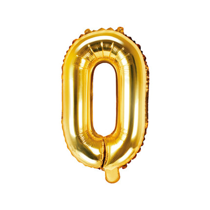 Folienballon Buchstabe O Gold Leer 35cm