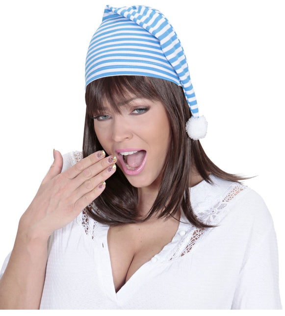 Blau Weiß Schlafmütze