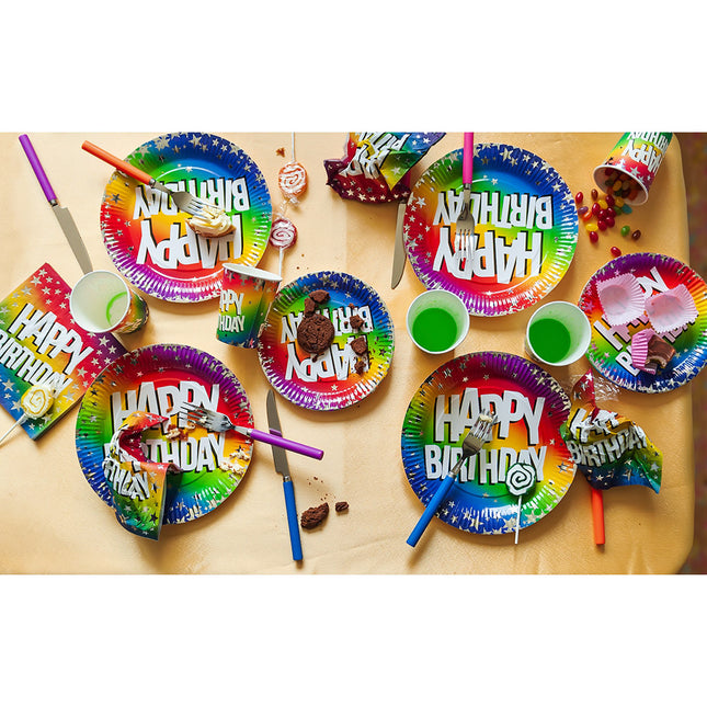 Happy Birthday Becher Papier 210ml 10 Stück