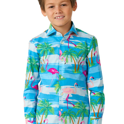 Hawaii Flamingo Shirt Junge <tc>OppoSuits</tc>