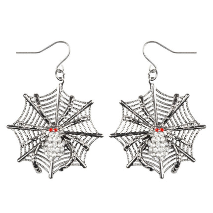 Halloween Spinnennetz Ohrringe 12cm