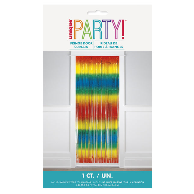 Regenbogen Türvorhang 2m