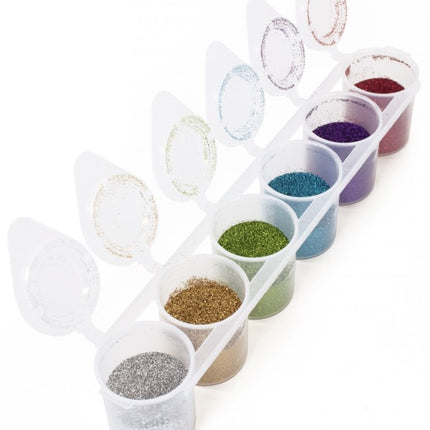 Farbige Glitter Happy Fine 6Stk.