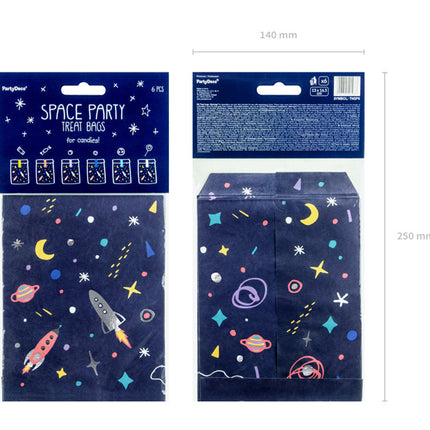 Sharing bags Space 14cm 6pcs