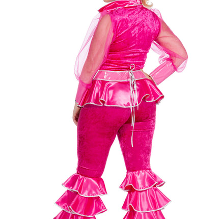 Disco-Anzug Rosa Damen