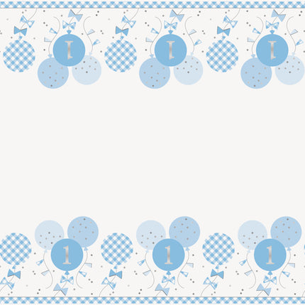 Geburtstag Tischtuch 1 Jahr Blau 2.13m