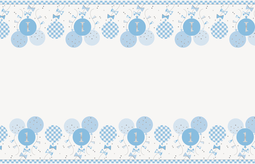 Geburtstag Tischtuch 1 Jahr Blau 2.13m