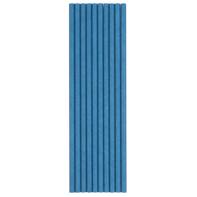 Papierstrohhalme Blau 10 Stk.