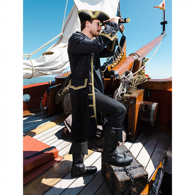 Halloween Puppe Piratenschatztruhe mit Bewegung, Licht und Sound 50cm